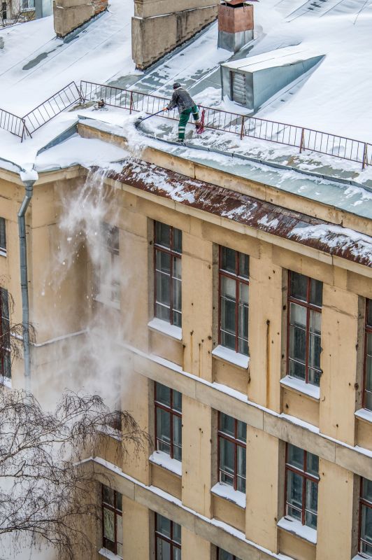 Roofing Worker in Spring